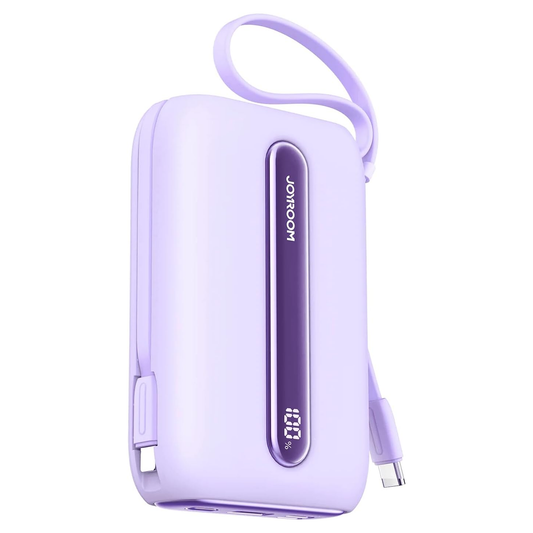 بنك طاقة صغير من جوي روم بقوة 22.5 واط وسعة 10000 مللي أمبير/ساعة مع كابلين (أرجواني) / JR-L0120