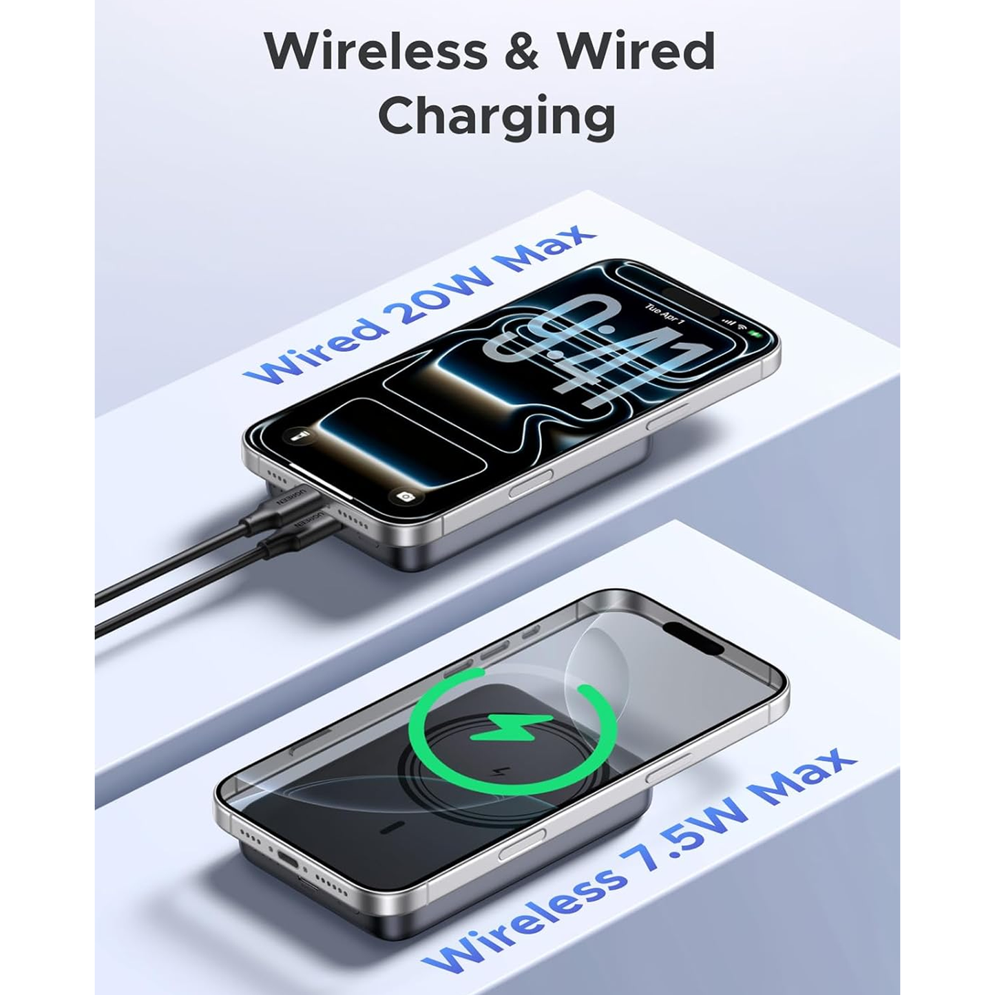 UGREEN Magsafe 10000mAh 20W Qi Certified Magnetic Wireless Power Bank Multicolor/ PB561