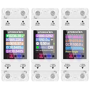 AT2PW 100A Tuya WiFi Din Rail عداد الطاقة الذكي مع شاشة LCD