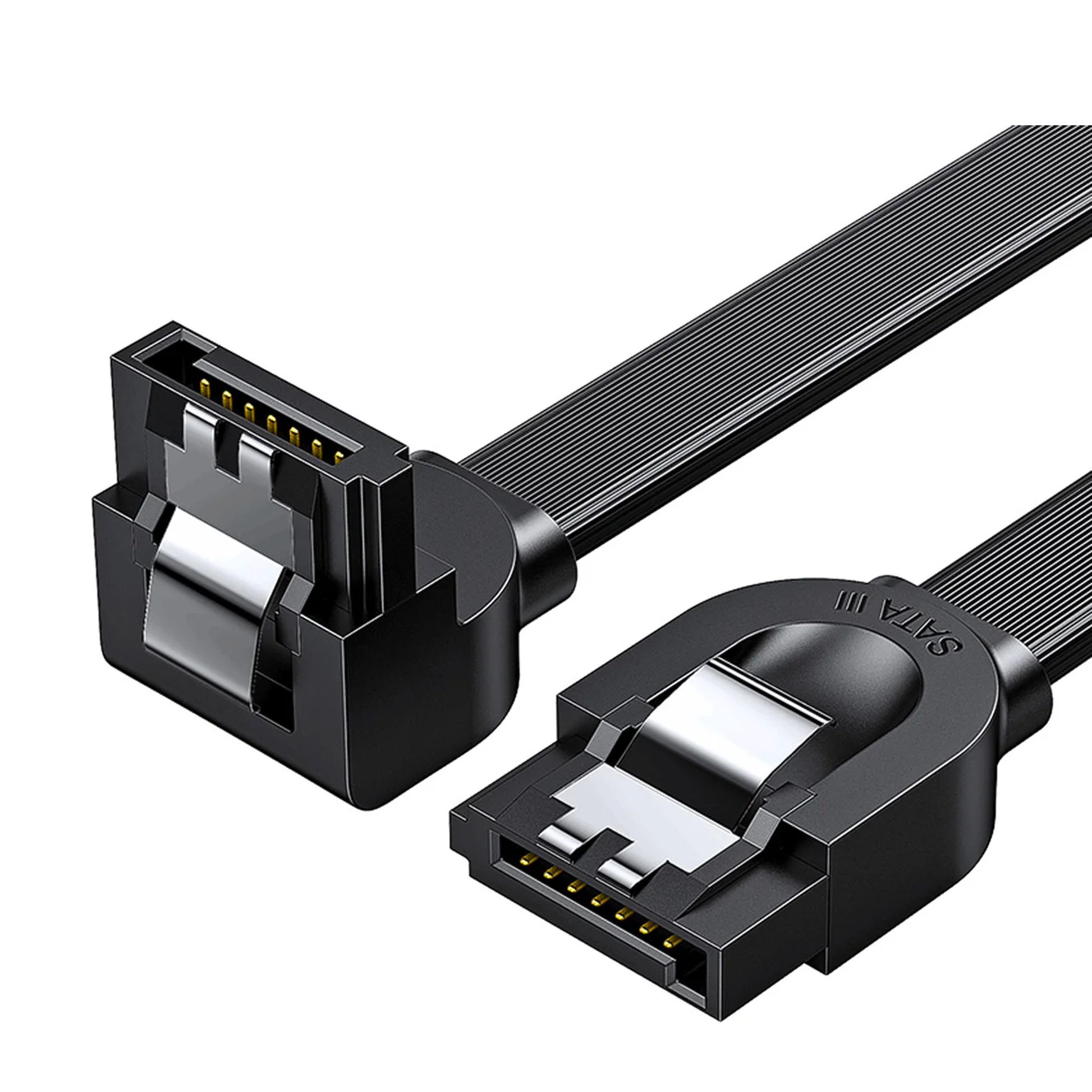 كابل بيانات UGREEN بزاوية SATA 3 بطول 0.5 متر (أسود) /30797