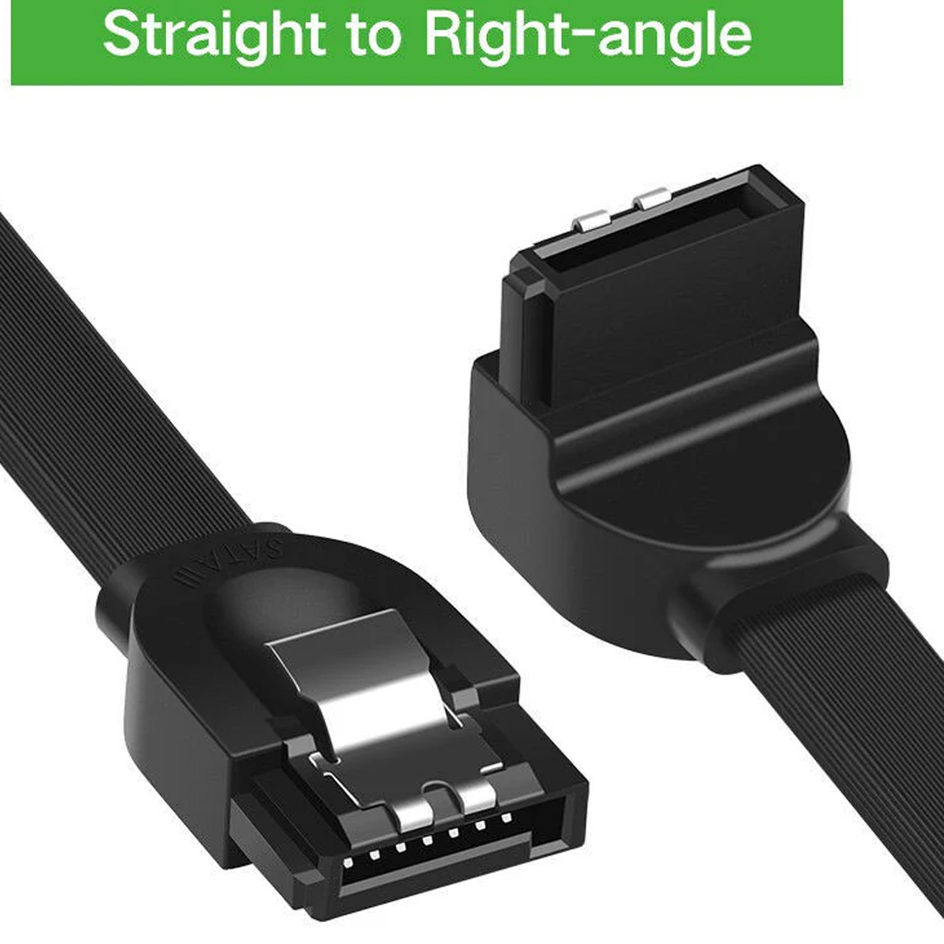 كابل بيانات UGREEN بزاوية SATA 3 بطول 0.5 متر (أسود) /30797 كابل بيانات UGREEN بزاوية SATA 3 بطول 0.5 متر (أسود) /30797