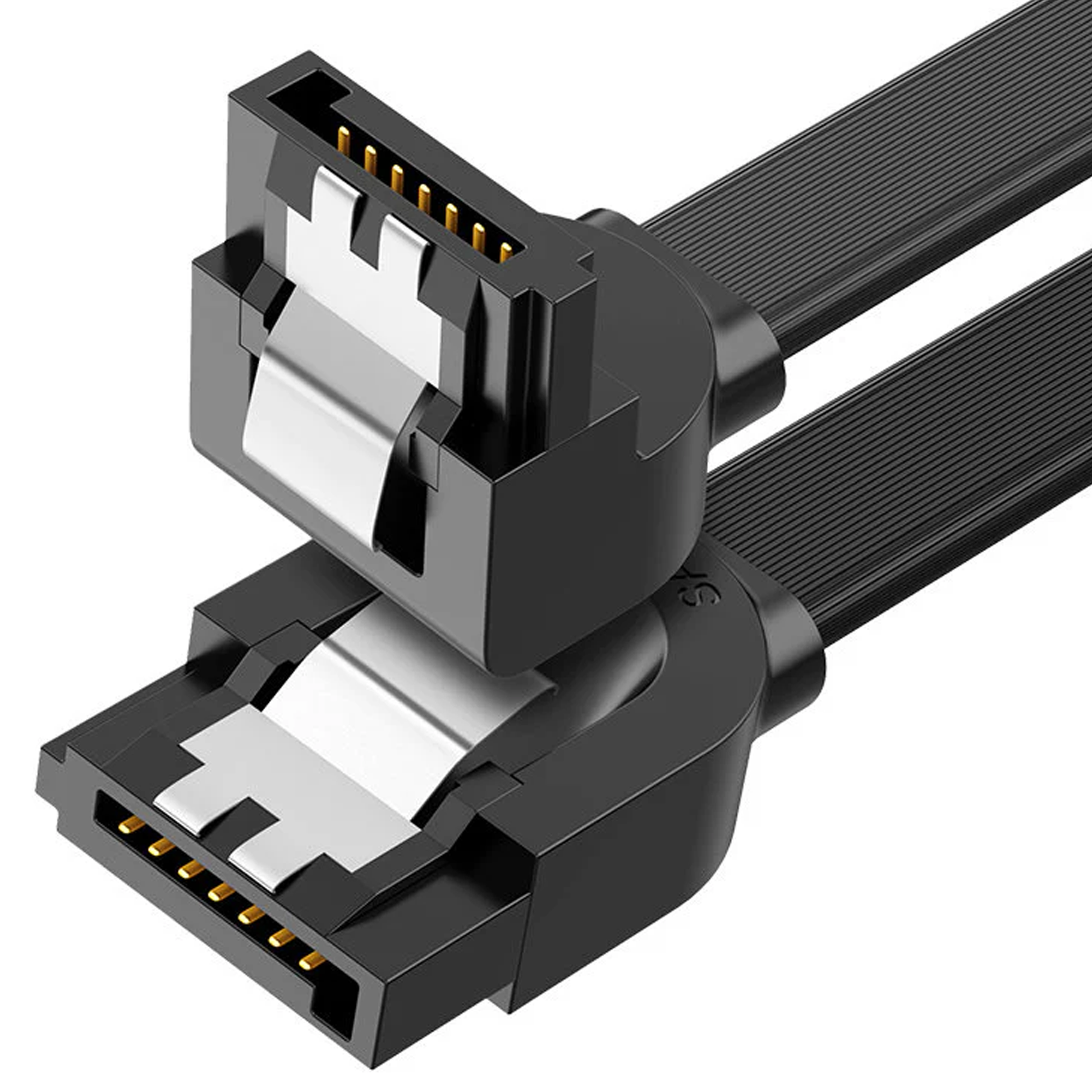 كابل بيانات UGREEN بزاوية SATA 3 بطول 0.5 متر (أسود) /30797 كابل بيانات UGREEN بزاوية SATA 3 بطول 0.5 متر (أسود) /30797