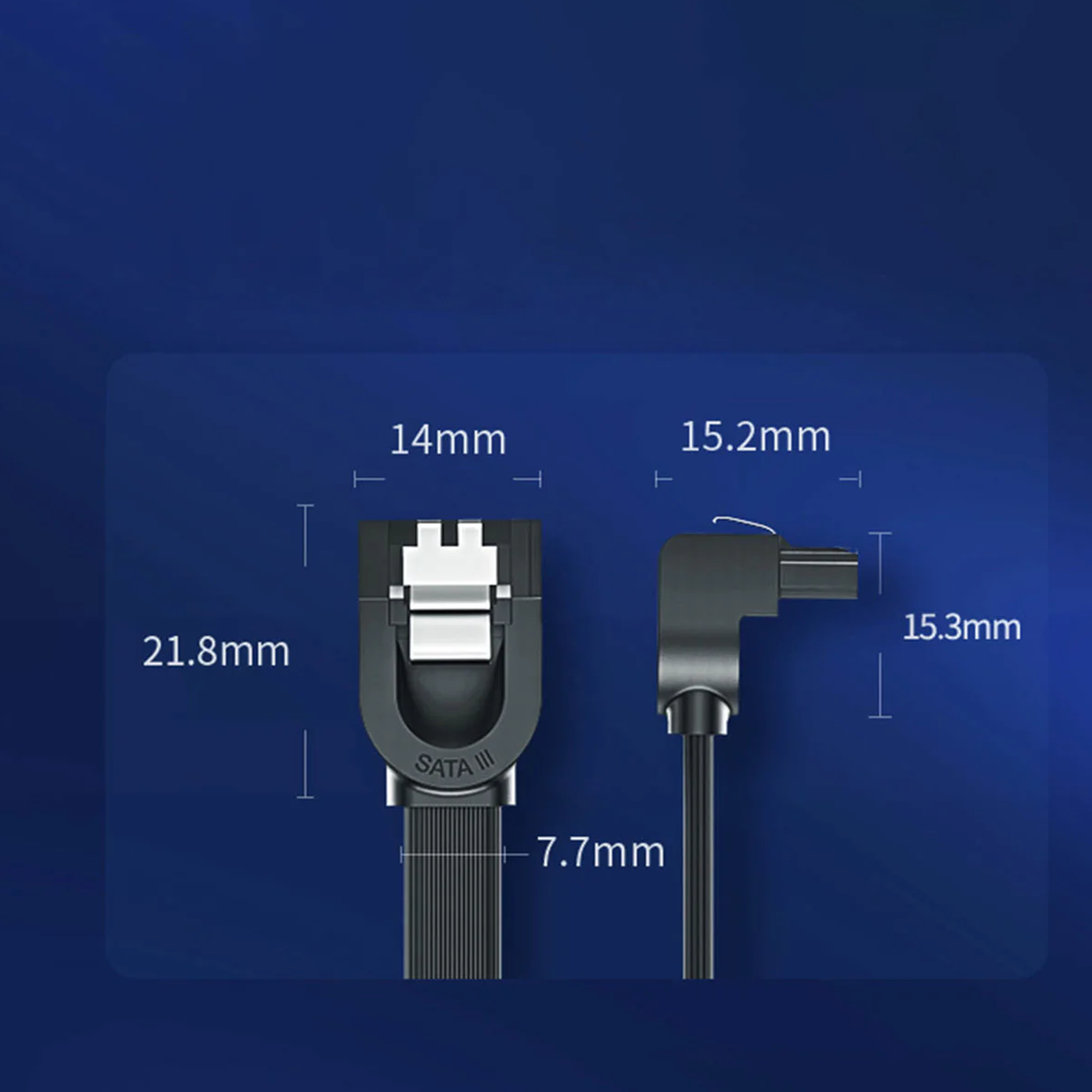 كابل بيانات UGREEN بزاوية SATA 3 بطول 0.5 متر (أسود) /30797 كابل بيانات UGREEN بزاوية SATA 3 بطول 0.5 متر (أسود) /30797