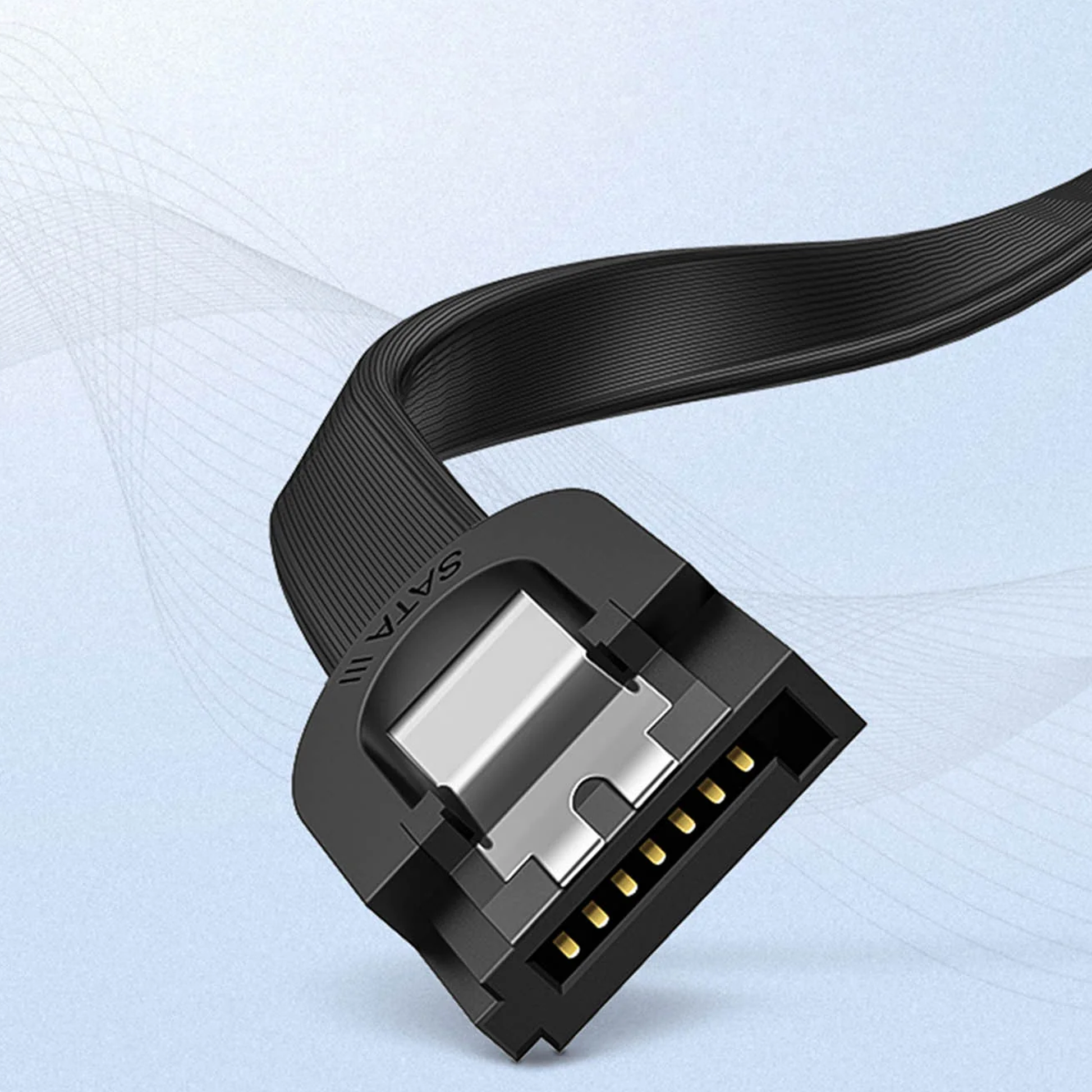 كابل بيانات UGREEN بزاوية SATA 3 بطول 0.5 متر (أسود) /30797 كابل بيانات UGREEN بزاوية SATA 3 بطول 0.5 متر (أسود) /30797