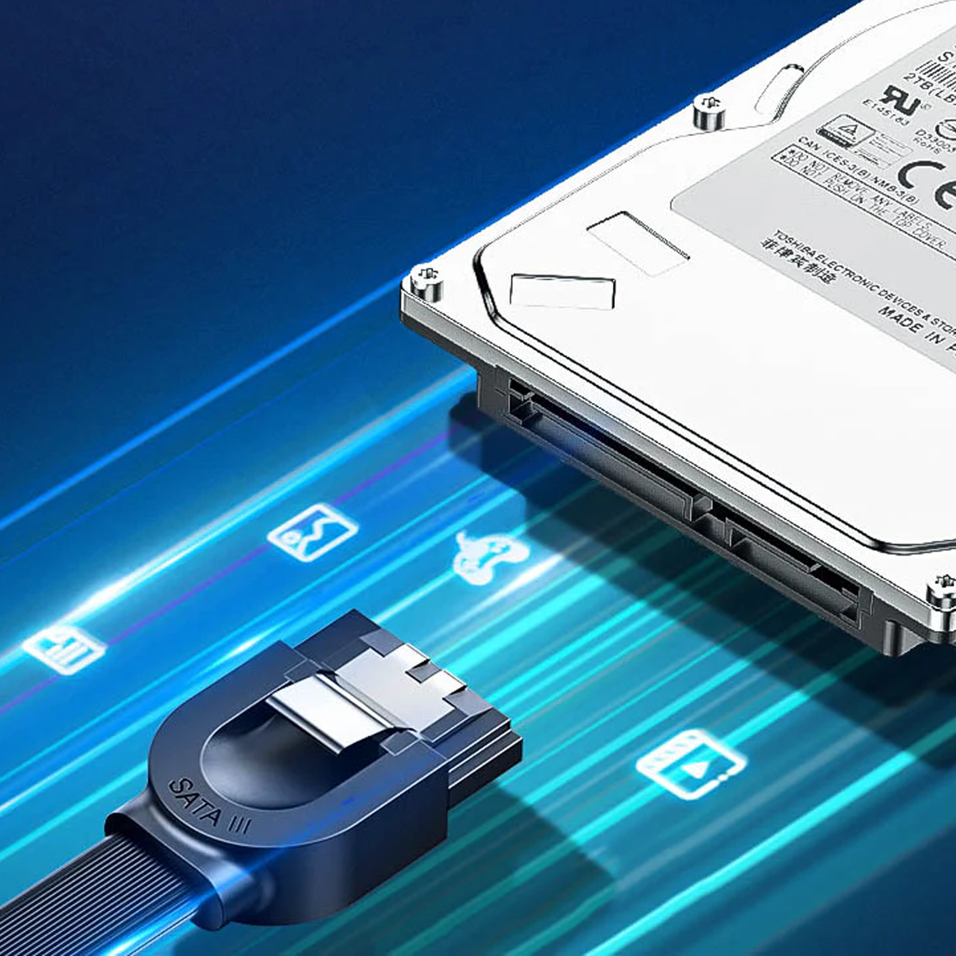 كابل بيانات UGREEN بزاوية SATA 3 بطول 0.5 متر (أسود) /30797 كابل بيانات UGREEN بزاوية SATA 3 بطول 0.5 متر (أسود) /30797