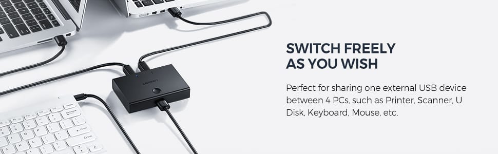 UGREEN USB 2.0 Sharing Switch 4x1 / 30346 UGREEN USB 2.0 Sharing Switch 4x1 / 30346
