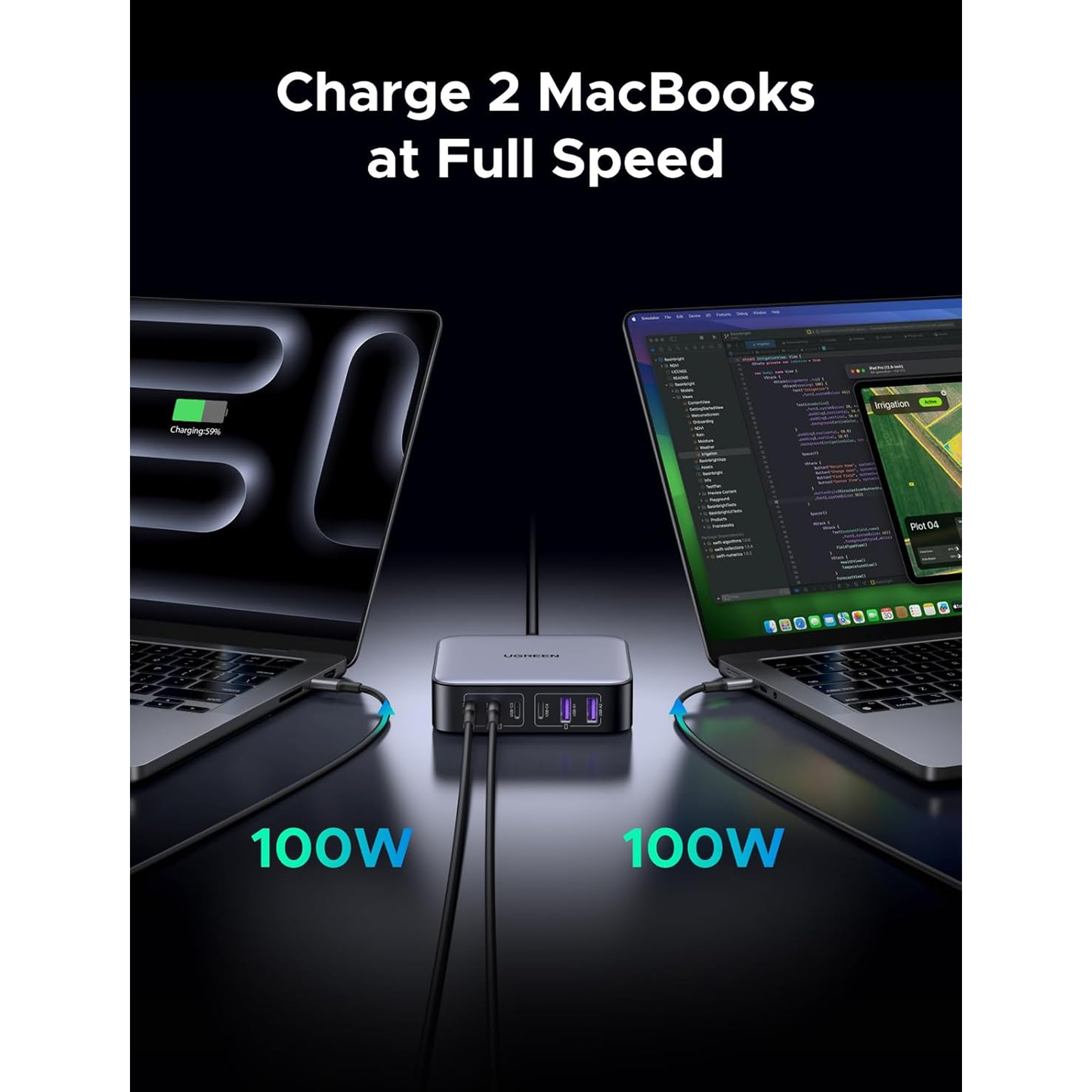 Ugreen Nexode 200W USB C GaN Charger-6 Ports Desktop Charger / 40914