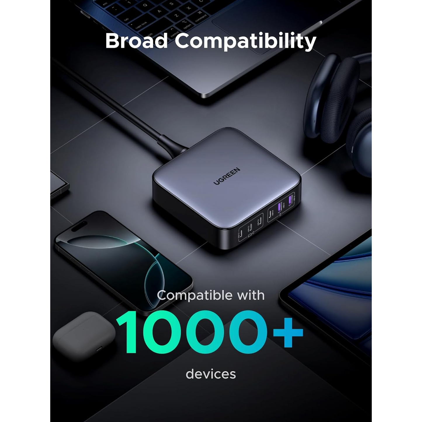 Ugreen Nexode 200W USB C GaN Charger-6 Ports Desktop Charger / 40914