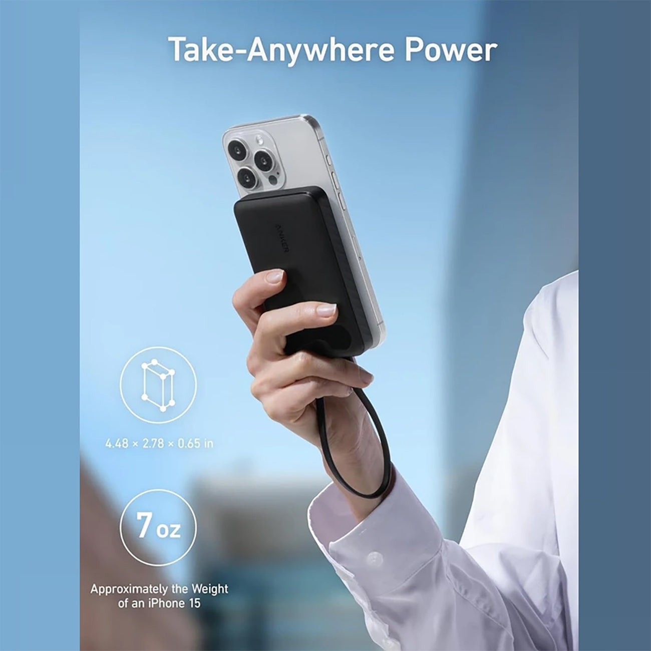 بنك الطاقة ANKER Pocket Sized Power Boost (10K، 22.5W) Series 3 - A1388H11