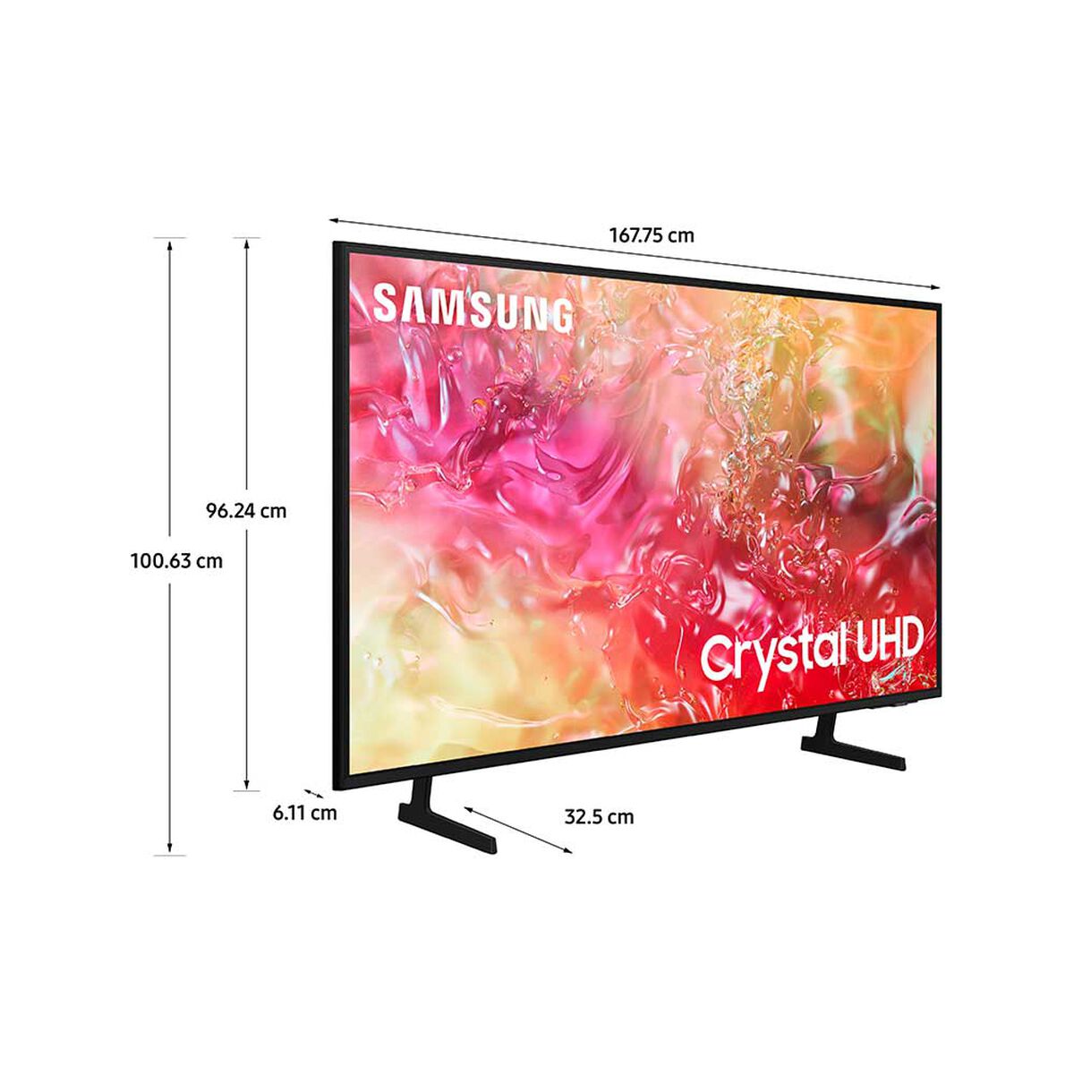 تلفزيون سامسونج الذكي Crystal UHD 4K مقاس 75 بوصة / 75DU7000