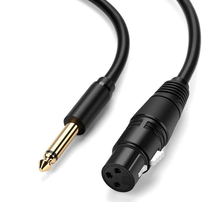 كابل صوت Ugreen كابل ميكروفون XLR (أنثى) - مقبس 6.35 مم (ذكر) أسود/ AV131