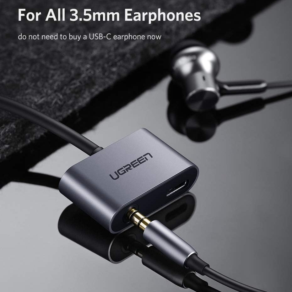 UGREEN Type C Male To 3.5mm Audio+ Type C Female Adapter / 50596