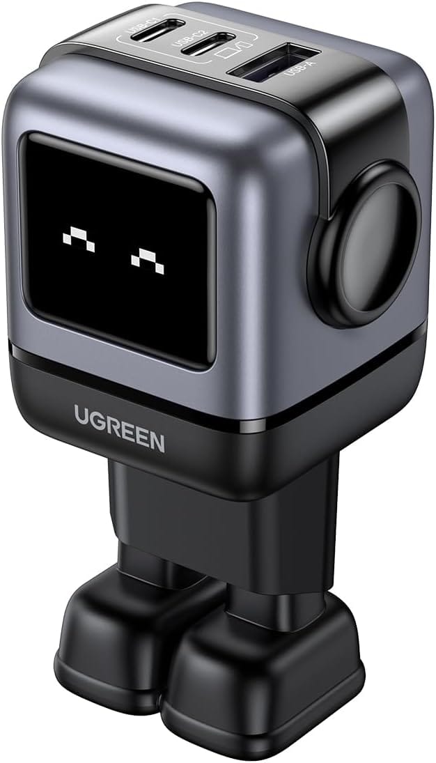 UGREEN Uno Charger 65W RobotGaN 3 Port Fast Charger Robot (EU) | CD361 UGREEN Uno Charger 65W RobotGaN 3 Port Fast Charger Robot (EU) | CD361