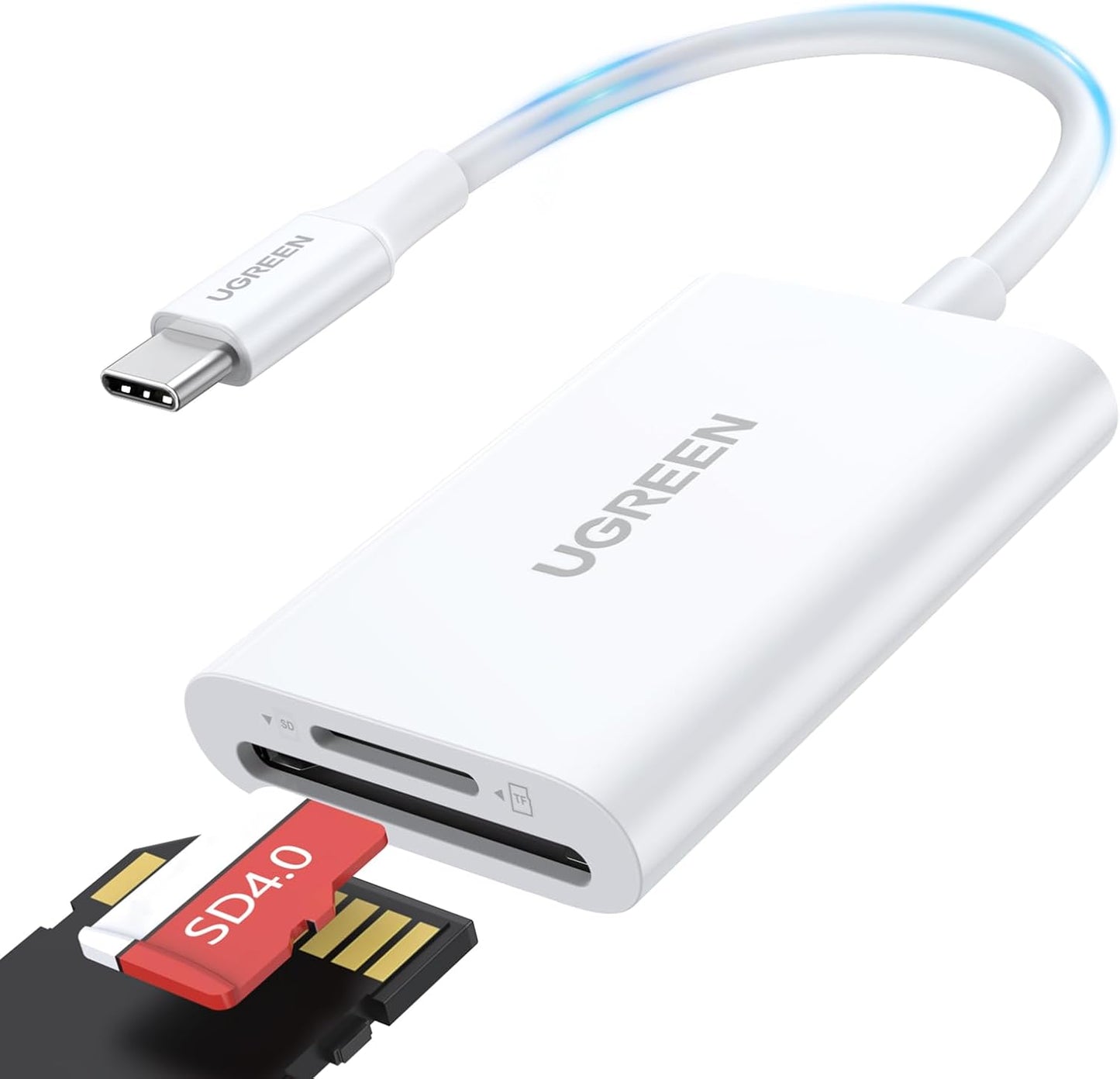 قارئ بطاقات UGREEN 2 في 1 USB-C SD/MicroSD/ CM265