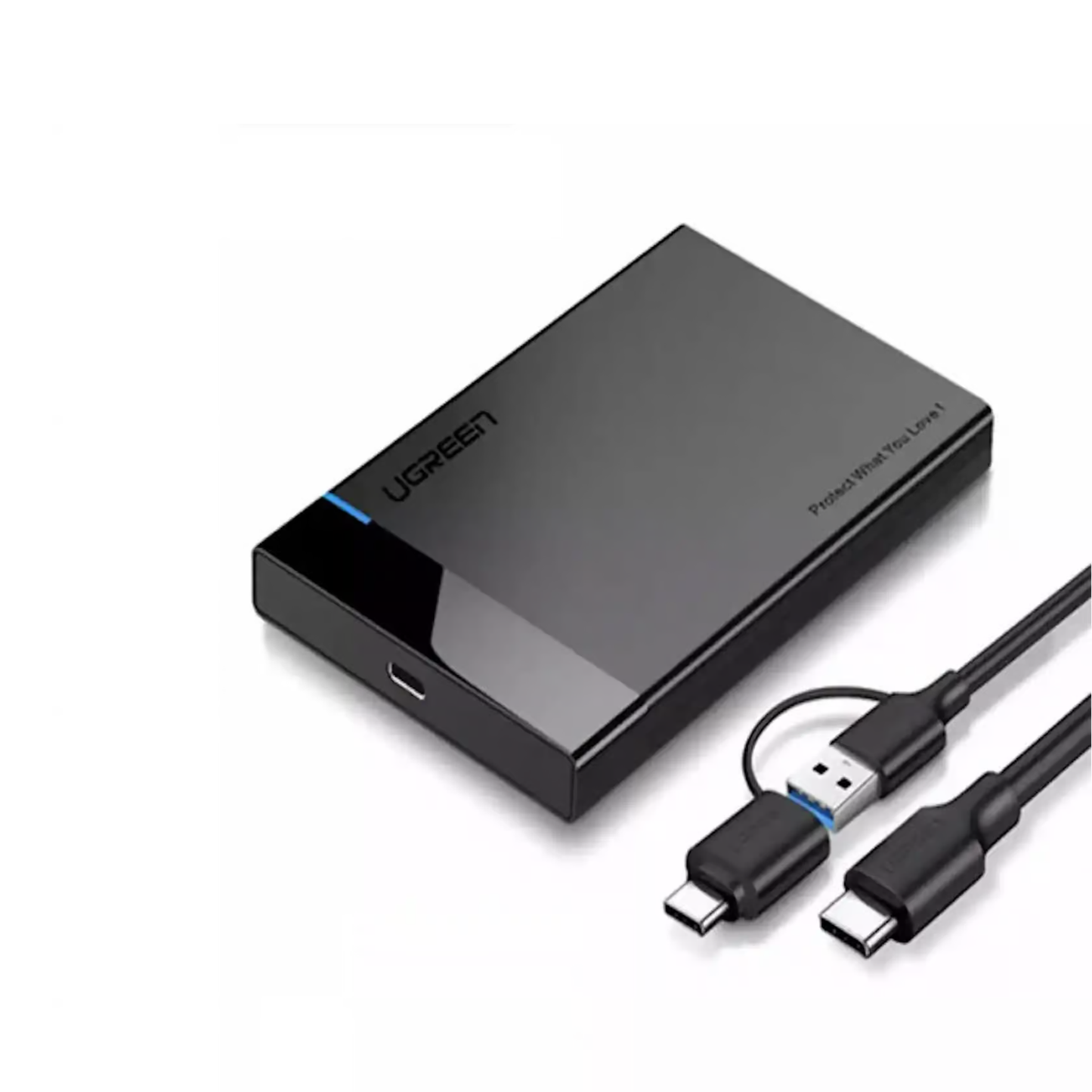UGREEN USB 3.1 2.5″ Hard Drive Enclosure USB-A to USB-C & USB-C to USB-C Cables/ 60735