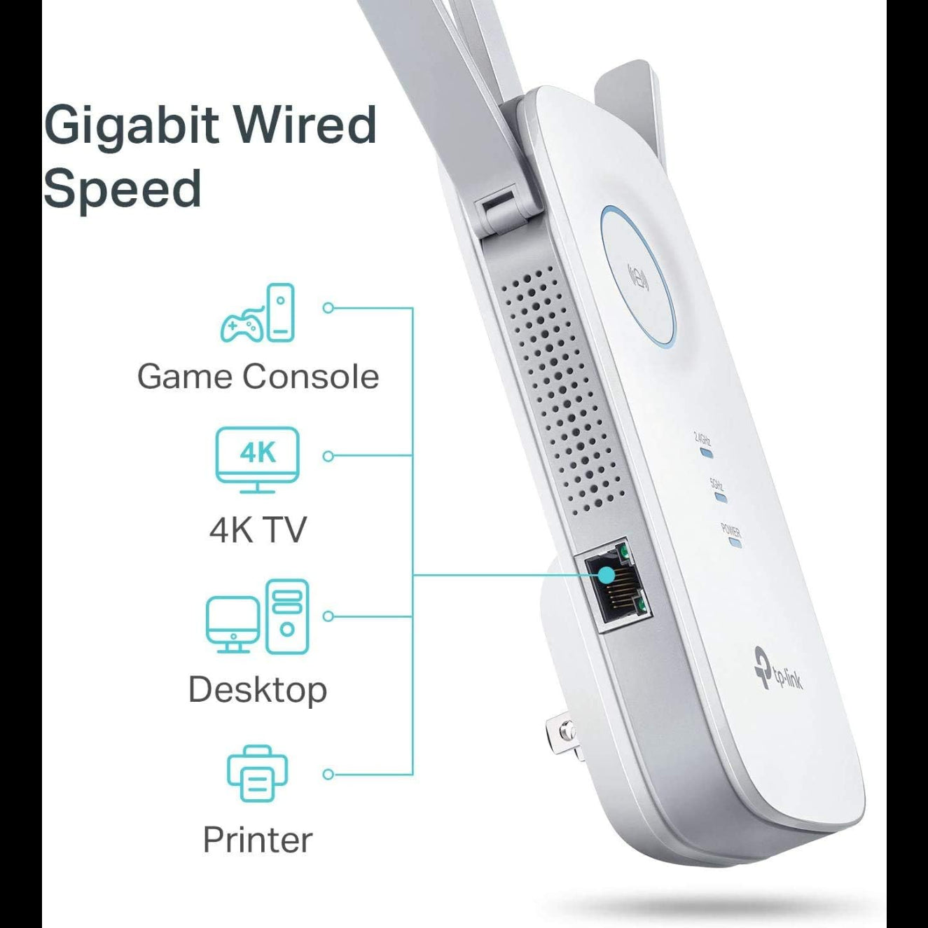  موسع النطاق اللاسلكي الموصول بالحائط ثنائي النطاق /TP-Link AC1750 RE450