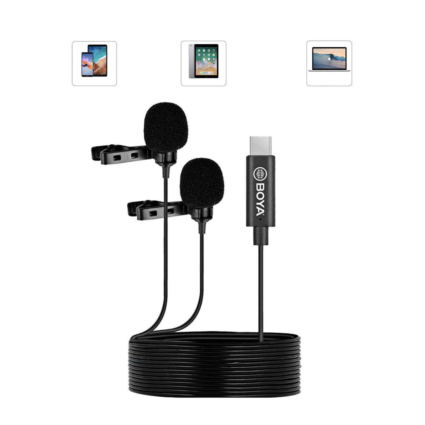 BOYA BY-M3D Dual lapel USB Type-C Microphone