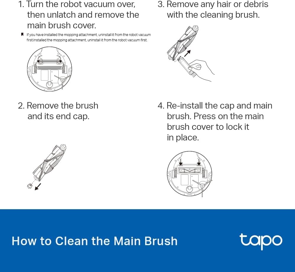 طقم استبدال المكنسة الكهربائية الروبوتية Tapo RVA102 طقم استبدال المكنسة الكهربائية الروبوتية Tapo RVA102