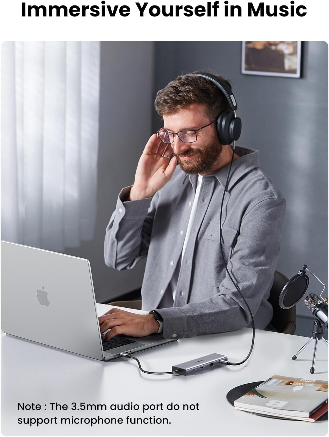 UGREEN USB-C to 3*USB 3.0 A+HDMI 4K@30Hz;2K@60HZ;1080P@120Hz + VGA + RJ45 + SD/TF + 3.5mm Audio + PD Adapter UGREEN USB-C to 3*USB 3.0 A+HDMI 4K@30Hz;2K@60HZ;1080P@120Hz + VGA + RJ45 + SD/TF + 3.5mm Audio + PD Adapter