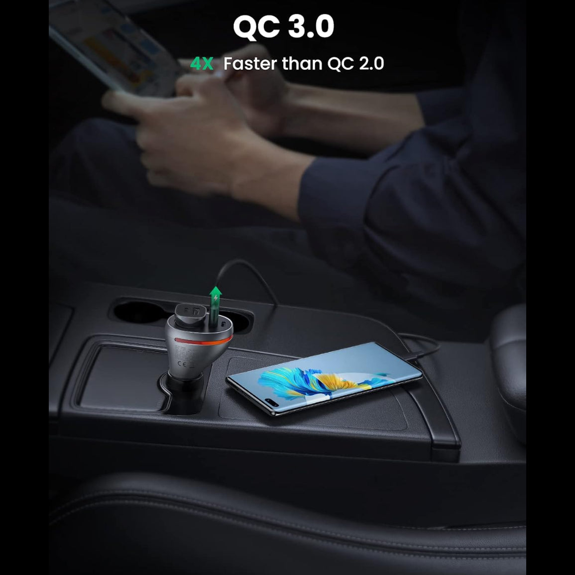 UGREEN Dual Port Single Extension PD 84W Car Charger / 60712