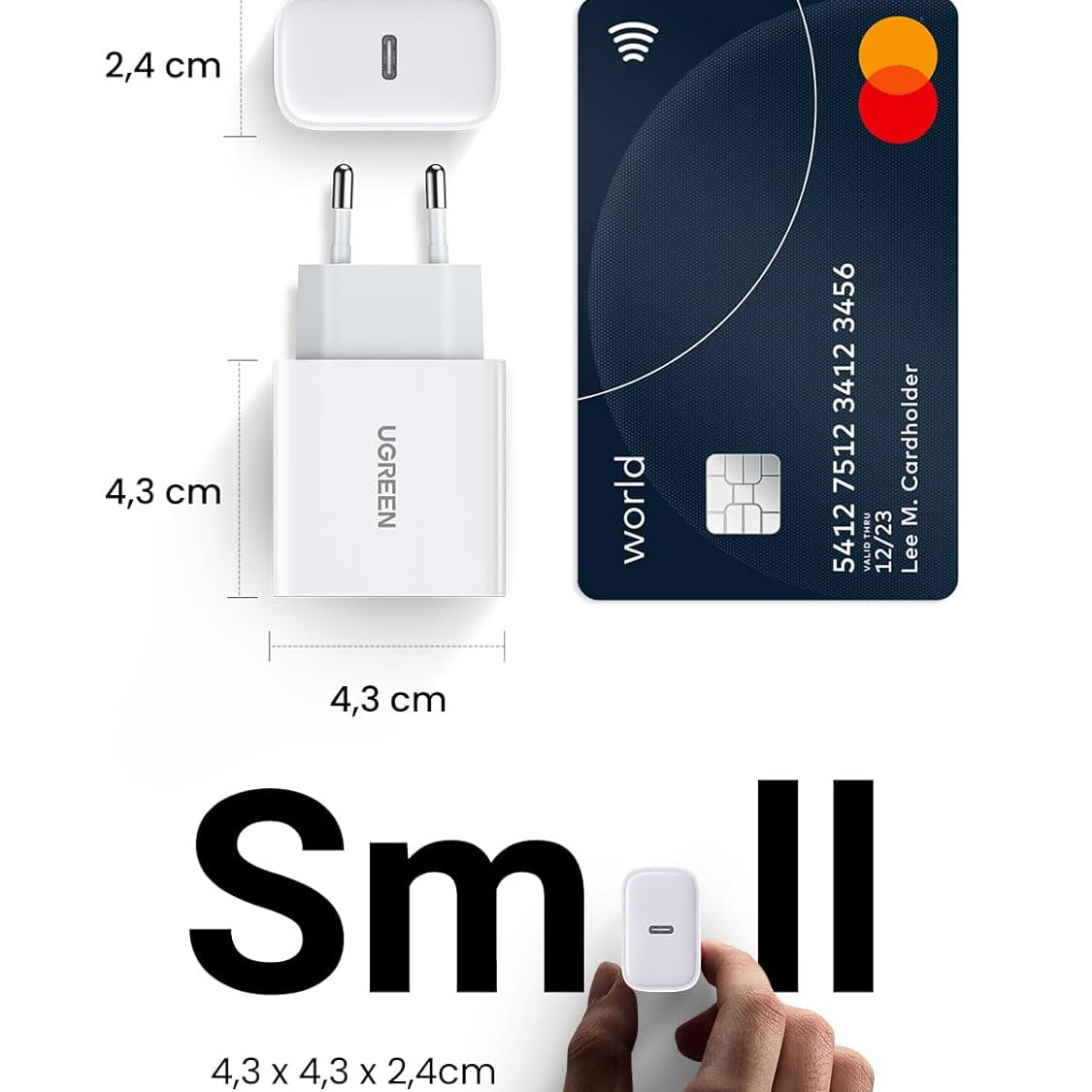 UGREEN 20W USB C Charger USB C Power Adapter Charging Plug / 60450