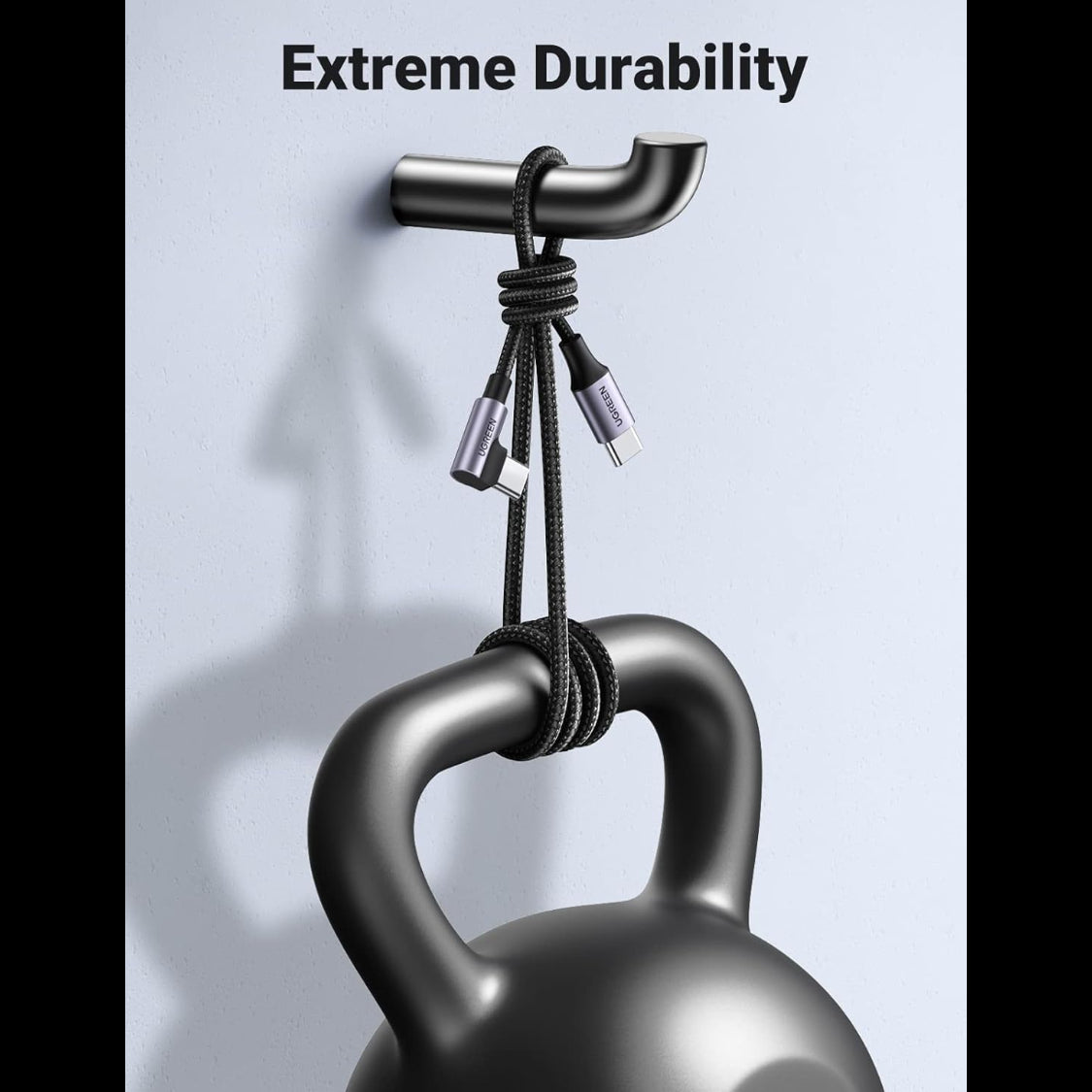 UGREEN USB-C  2.0 Male To Angled USB-C 2.0 Male 3A Data Cable(90°Angle) /US255