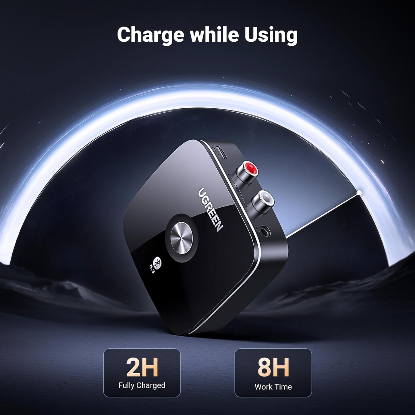 محول مستقبل AUX Bluetooth 5.3 من UGREEN لنظام ستيريو /30445