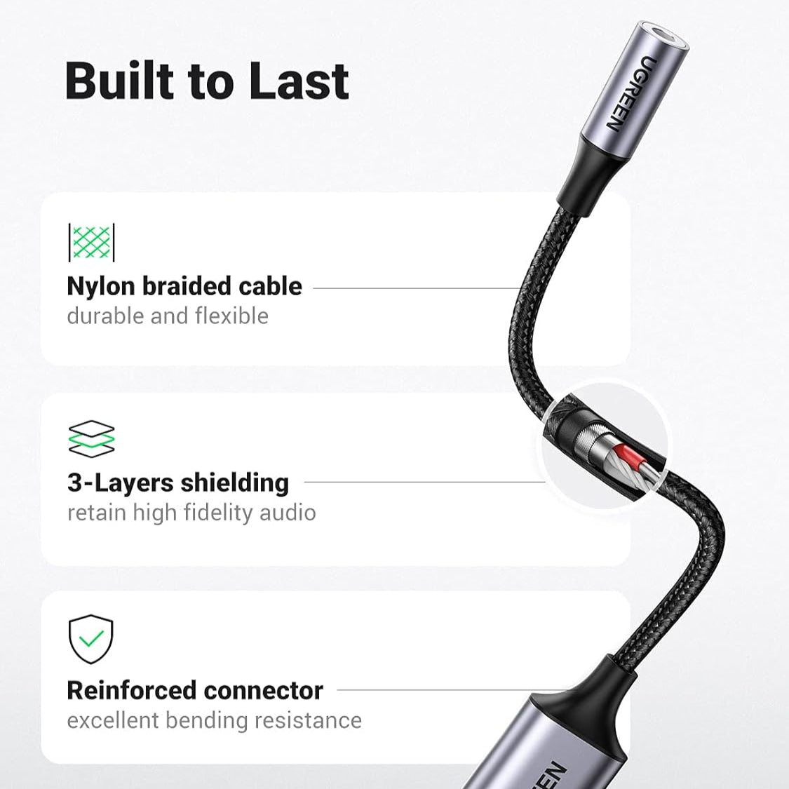 UGREEN USB to 3.5mm Audio Jack USB A Sound Card Adapter /30757