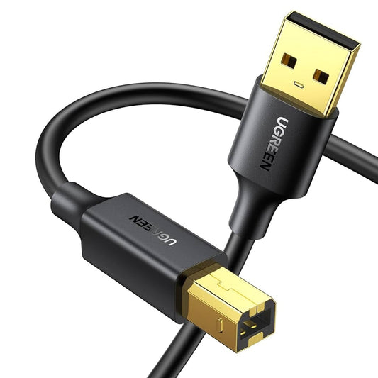 كابل طابعة Ugreen USB Type B (ذكر) - USB 2.0 (ذكر) 480 ميجابت في الثانية أسود / US135