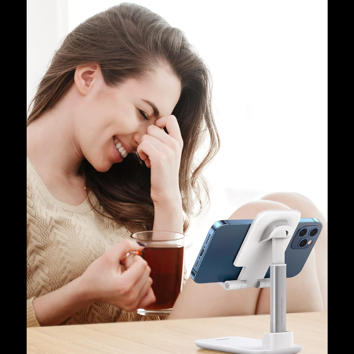 UGREEN Foldable Multi-Angle Phone Desktop Stand With Height Adjustable-Multicolor / LP3733