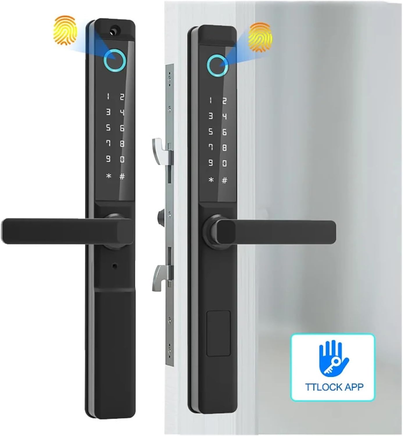 Smart Door Lock for Grille Door (Double-Sided Fingerprint) SE49