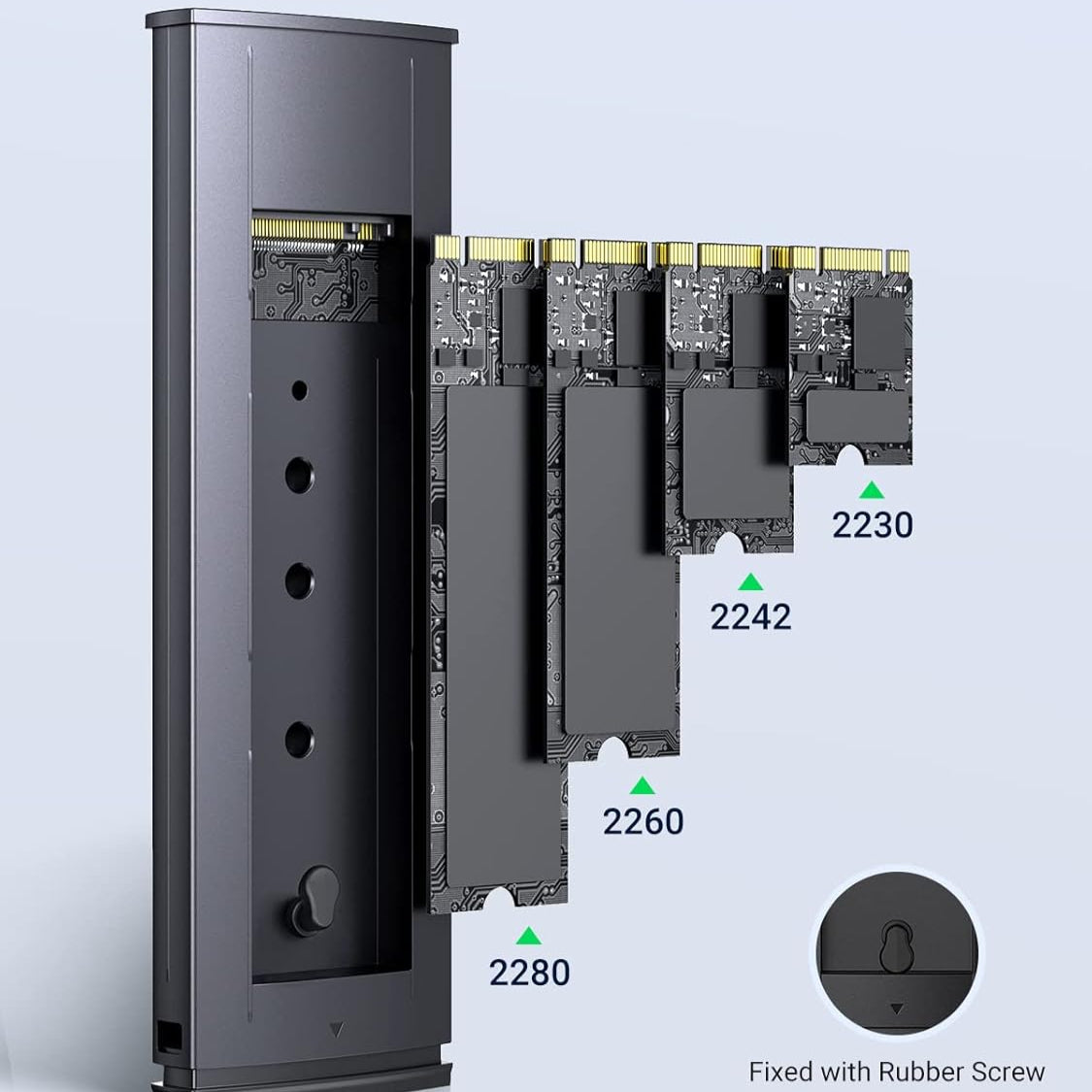 علبة محرك الأقراص الصلبة UGREEN M.2 NVME (10 جيجابت في الثانية) مع كابل C إلى C وC إلى A / 15512