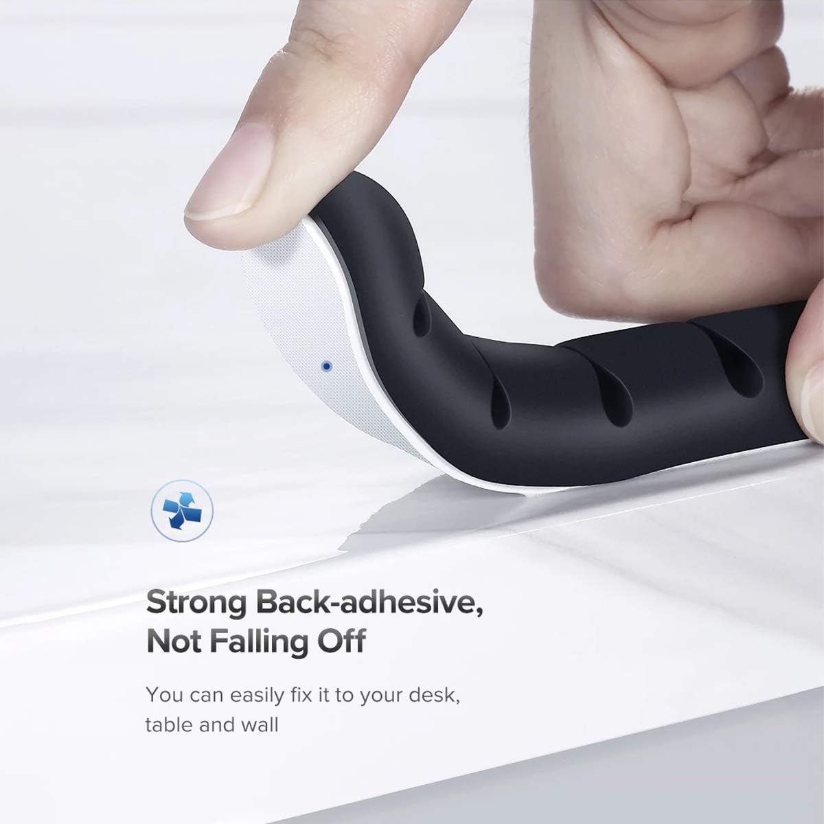 UGREEN Self-Adhesive 7 Cable Organizer Black /50320