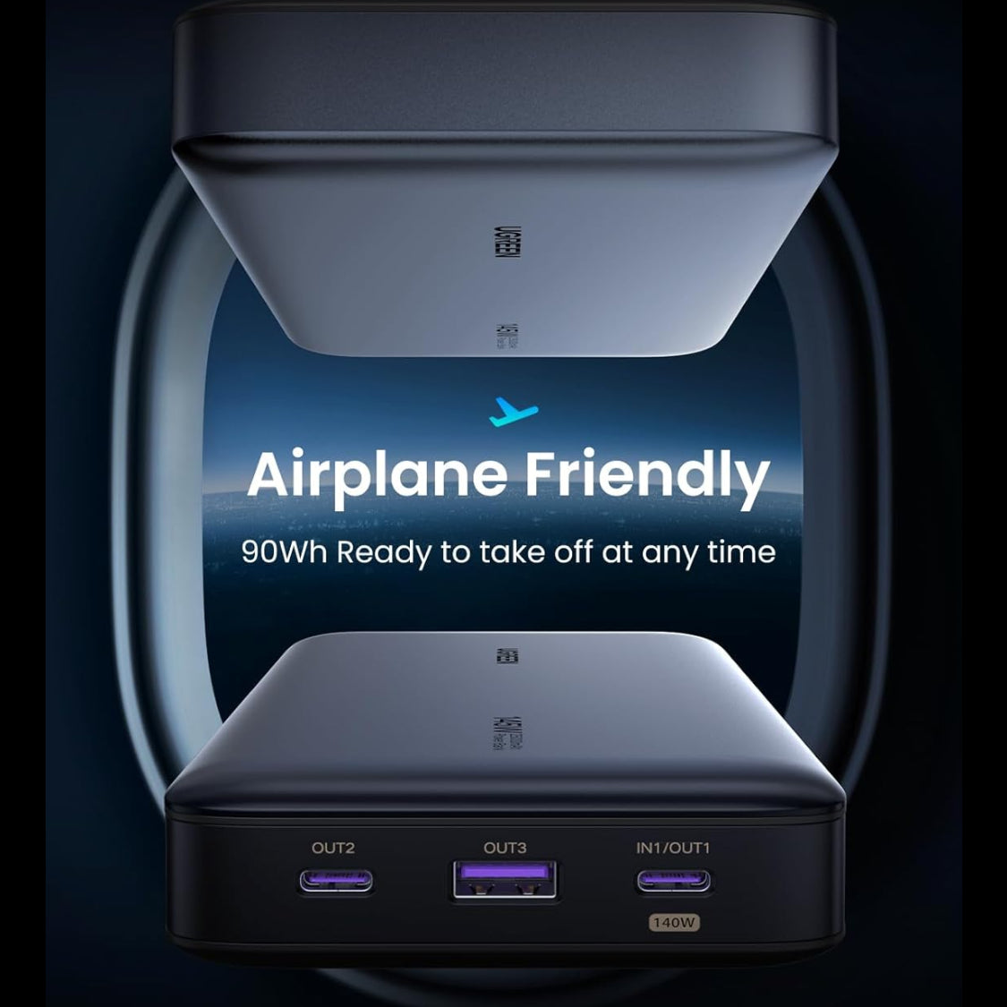 UGREEN 145W | 25000mAh for Laptop-3 Ports Power Bank / 90597A