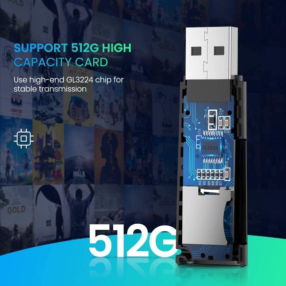 قارئ بطاقات متعدد الوظائف USB 3.0 من Ugreen (بطاقة ذاكرة MicroSD / SD) /60722