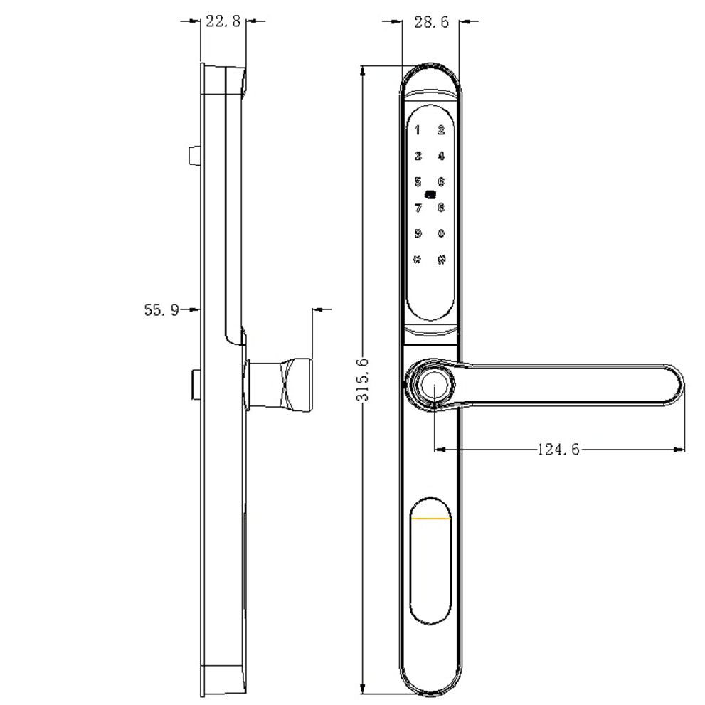 Smart Door Lock for Aluminum Door- SE64x