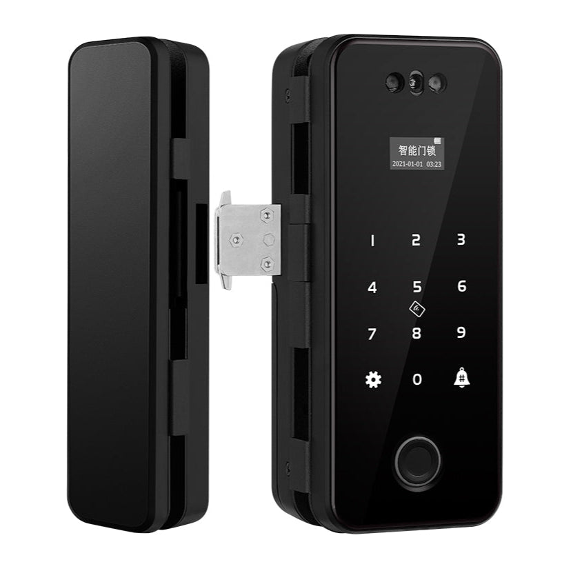 قفل باب ذكي للباب الزجاجي يدعم التعرف على الوجهه -SEe18