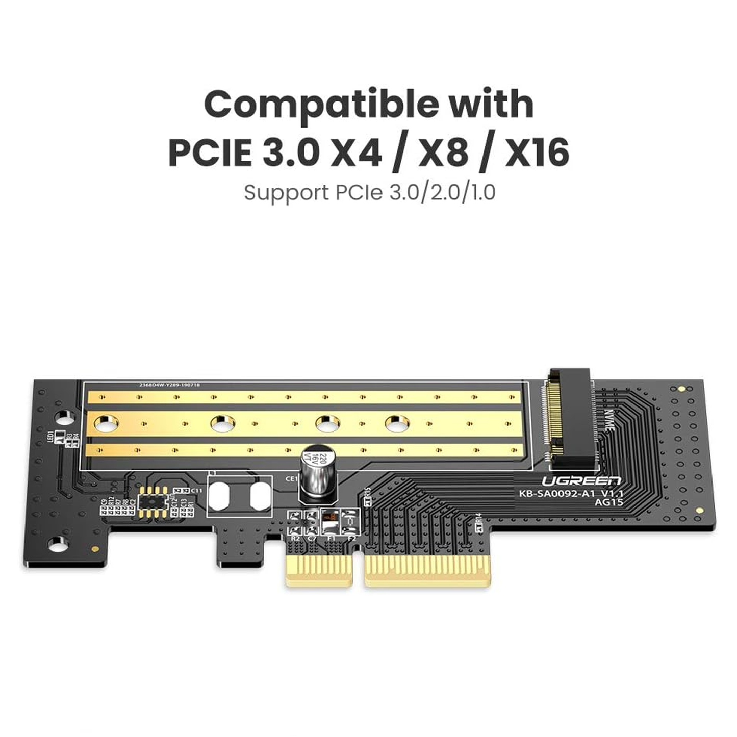 محول UGREEN PCIe 3.0 x4 إلى M.2 NVME / 70503 
