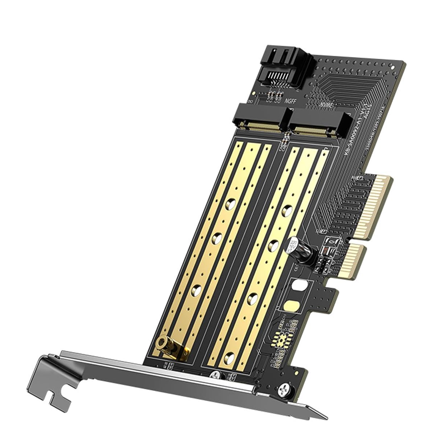 UGREEN M.2 NVMe + M.2 SATA إلى PCI-E 3.0 X 4 – بطاقة PCI express /70504
