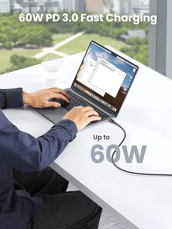 UGREEN USB-C 2.0 Male To USB-C 2.0 Male 3A Data Cable (Black) / 50997-50998-10306-60788