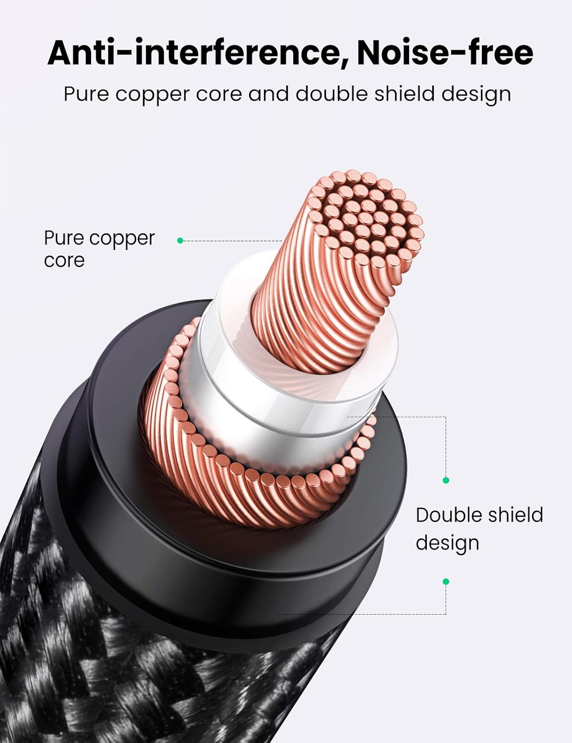 كابل ميكروفون UGREEN 3.5 مم إلى XLR ذكر إلى XLR أنثى /AV182