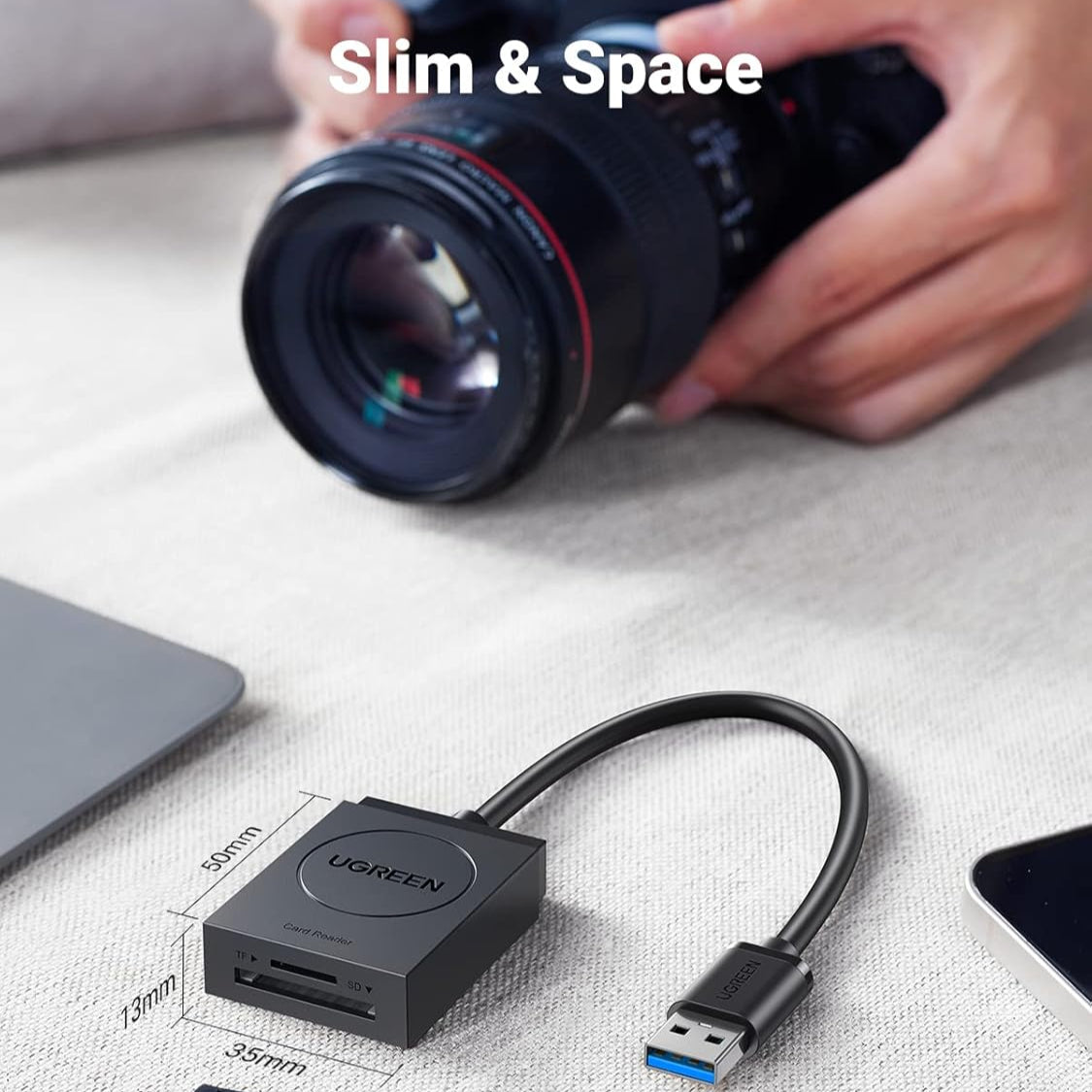 UGREEN 2-in-1 USB 3.0 SD/TF Card Reader /20250