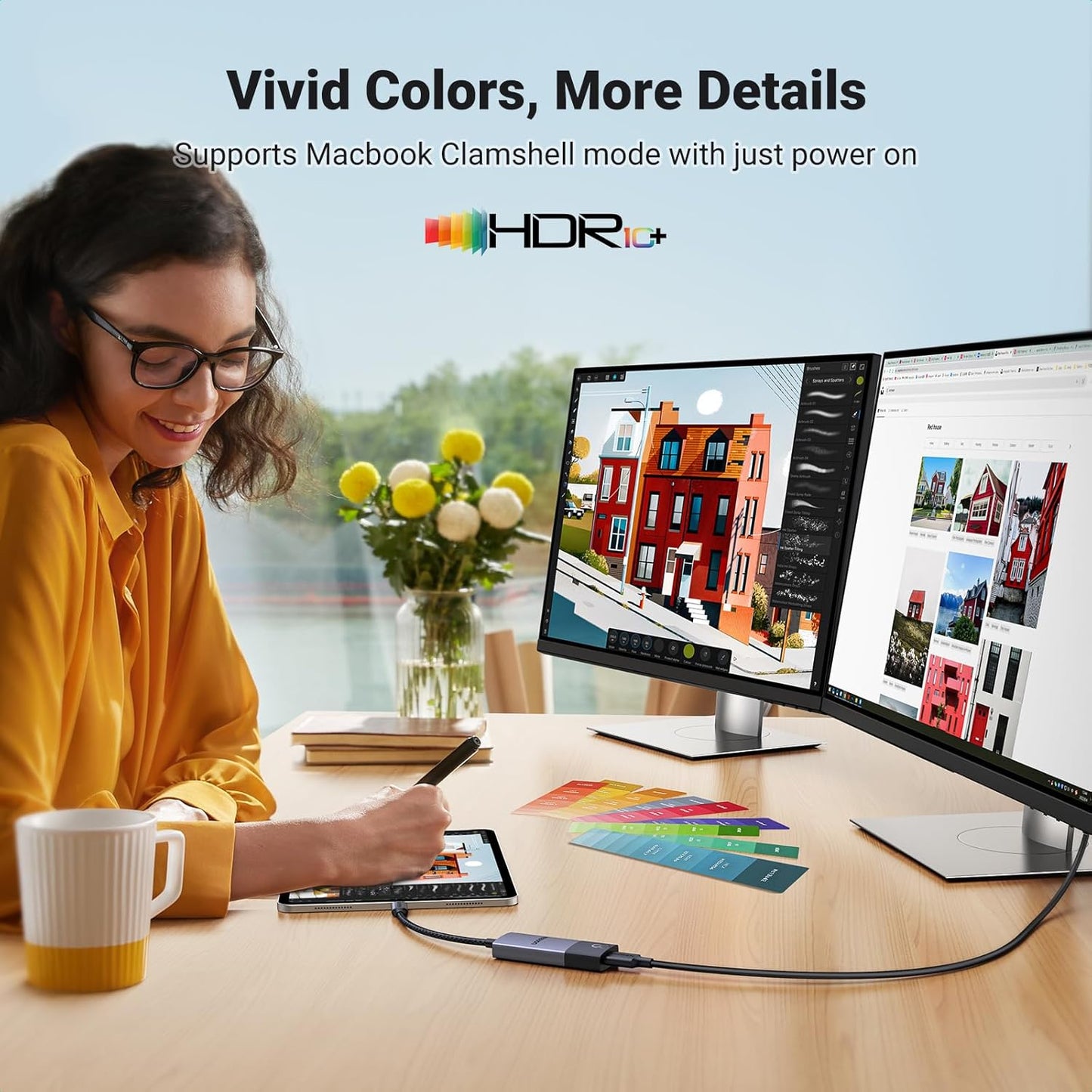 محول يوجرين USB Type C إلى HDMI 2.1 بدقة 8K@60Hz / 50338