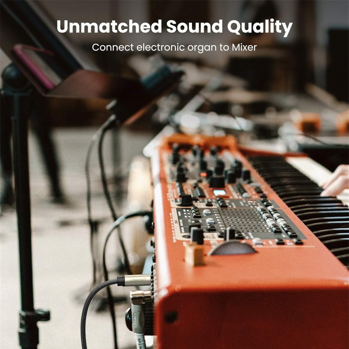 كابل صوت ستيريو مساعد 6.5 مم من ذكر إلى ذكر من يوجرين / AV128