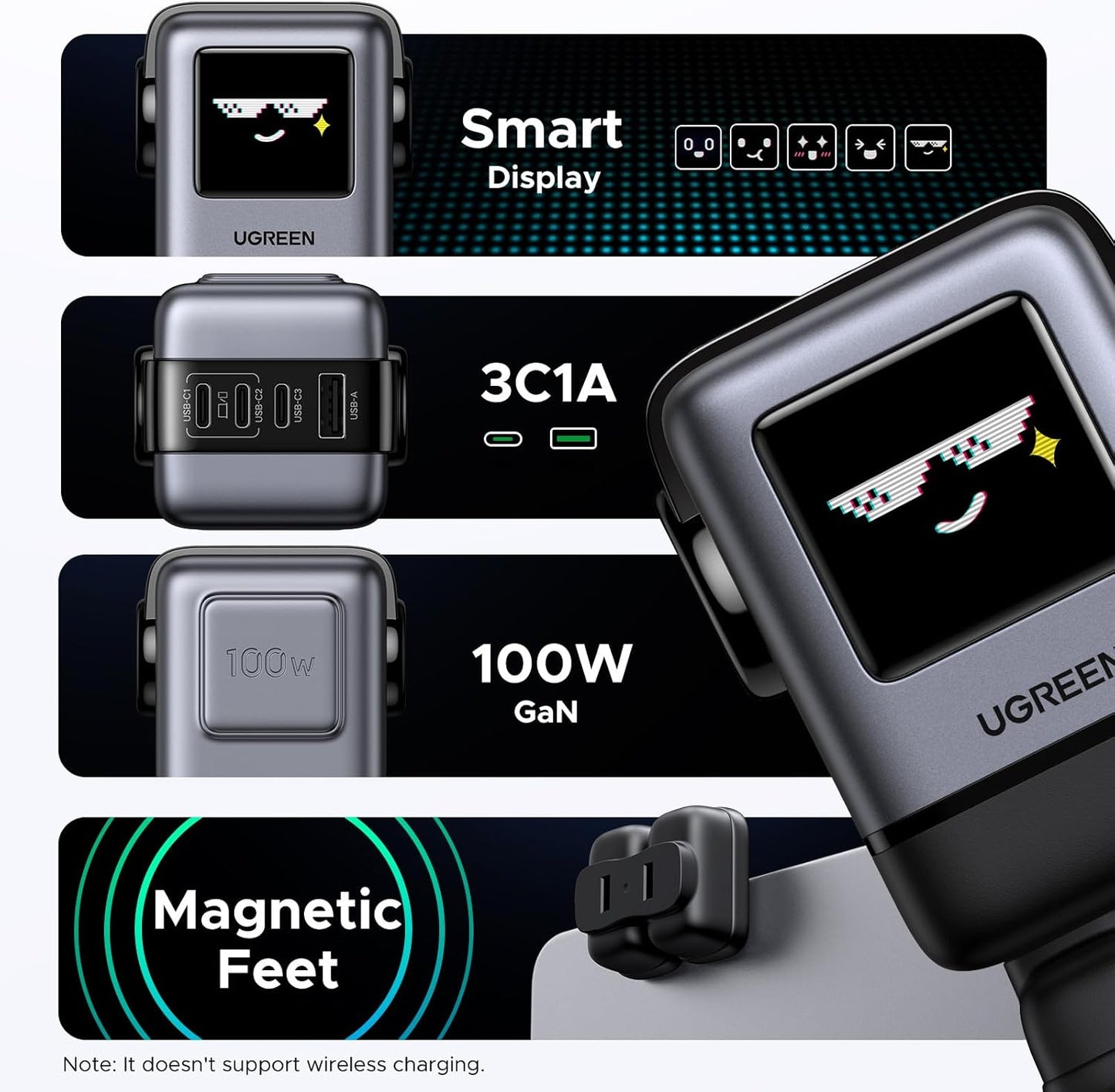 UGREEN Uno 100W 4-Port GaN Fast Charger EU / 45515B