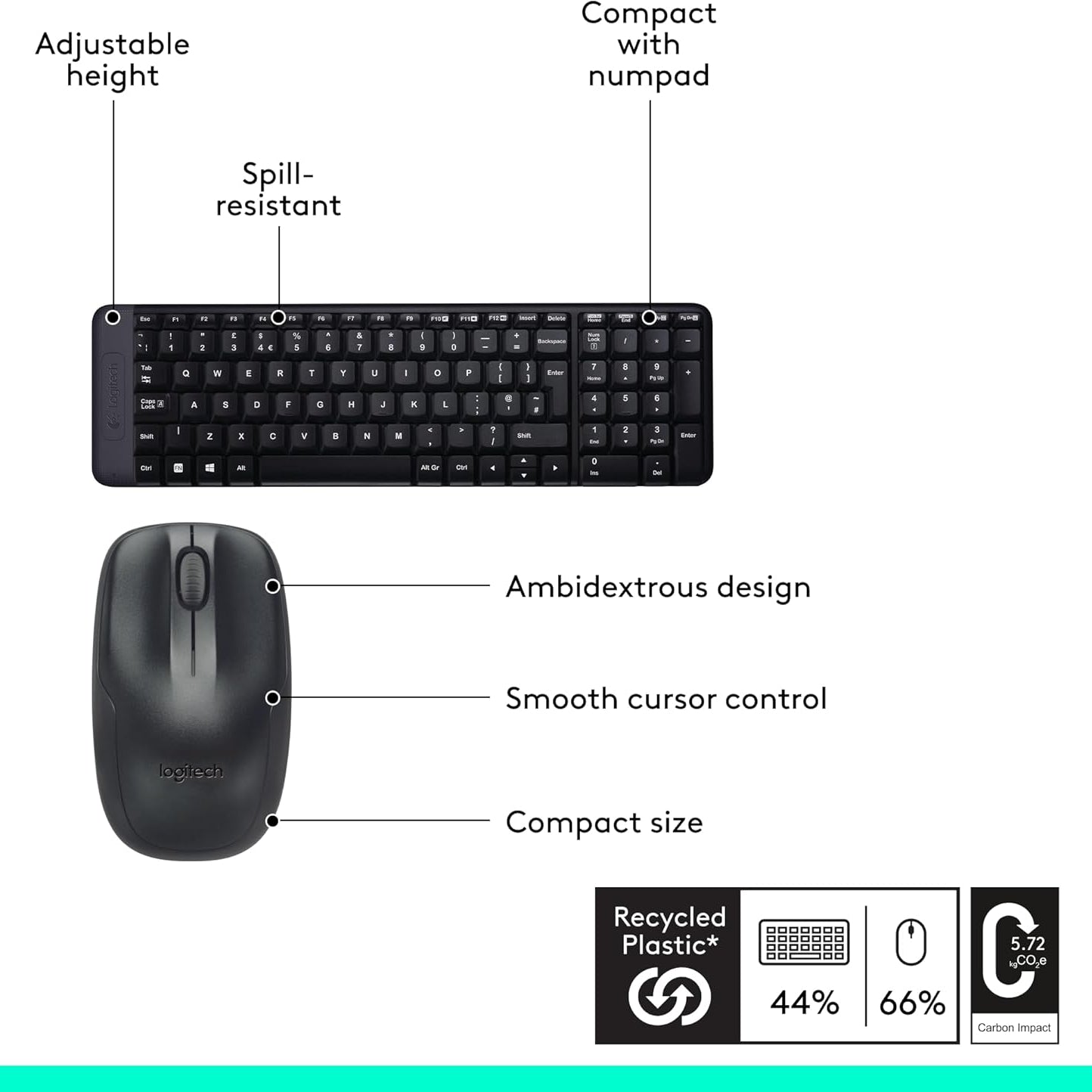 Logitech MK220 Wireless Keyboard and Mouse Combo