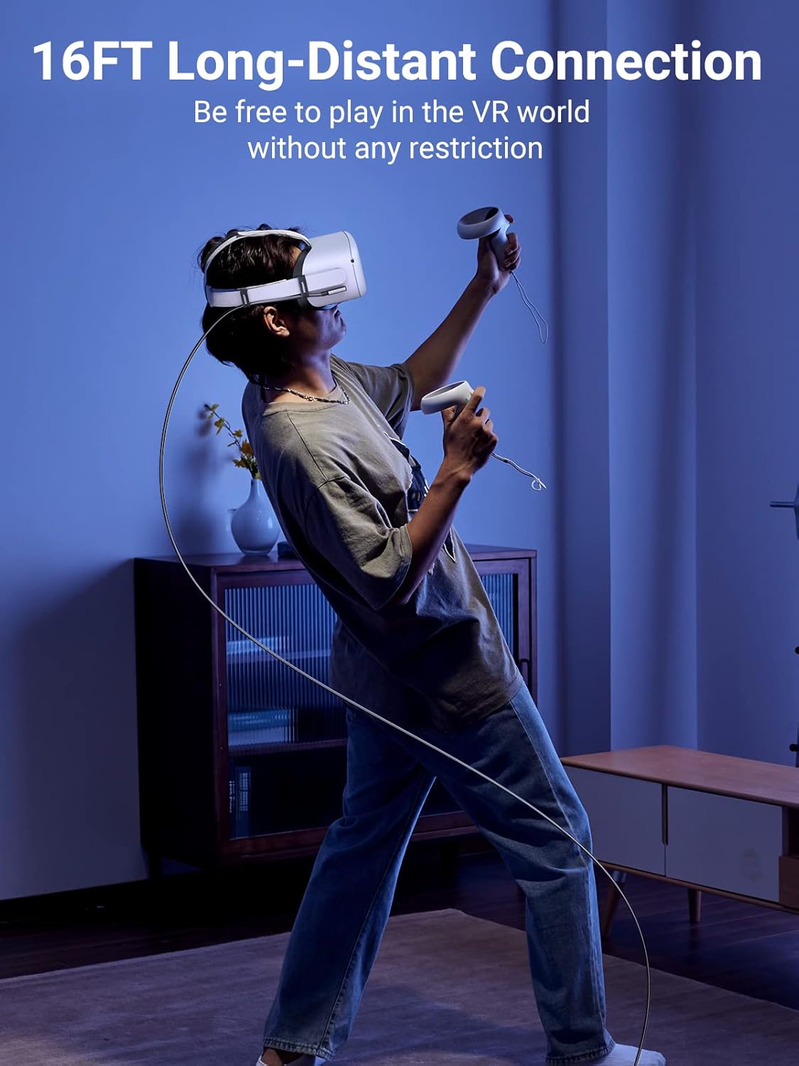 UGREEN Right Angle USB-C to USB-C VR Link Cable 5.00M / 90629