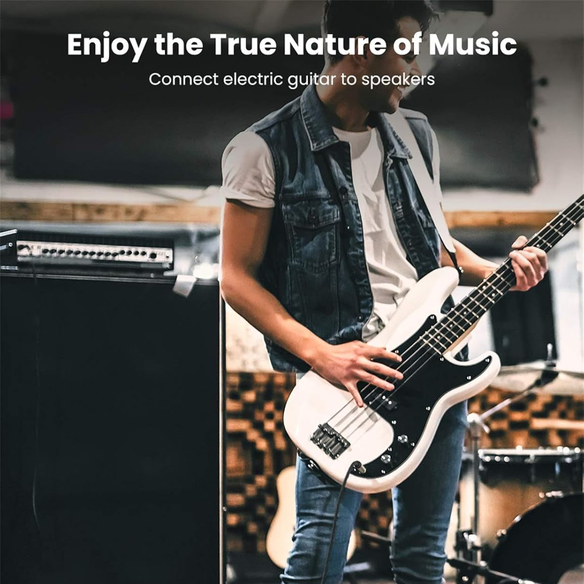 كابل صوت ستيريو مساعد 6.5 مم من ذكر إلى ذكر من يوجرين / AV128