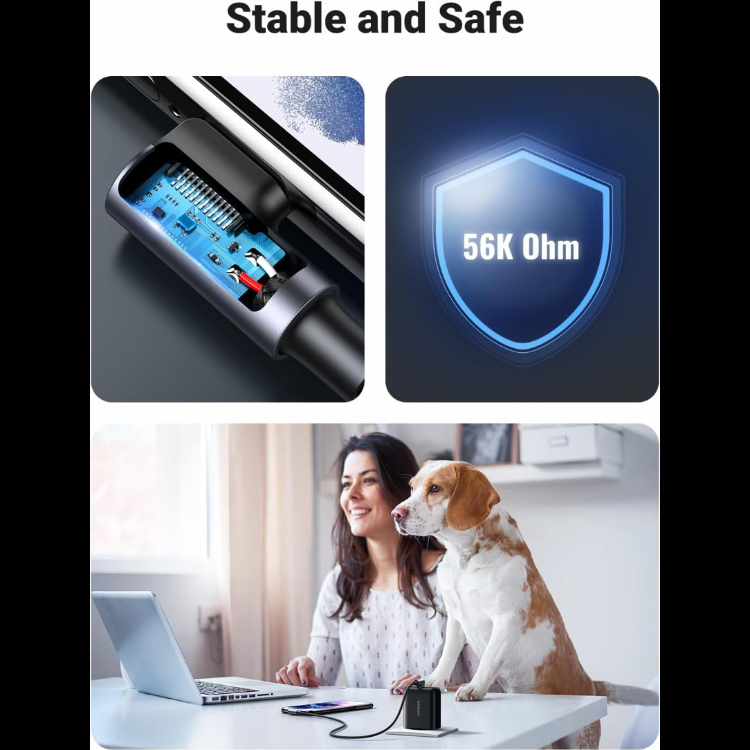 UGREEN Angled USB-C Male To Angled USB 2.0 A Male 3A Data Cable(90°Angle)/US176