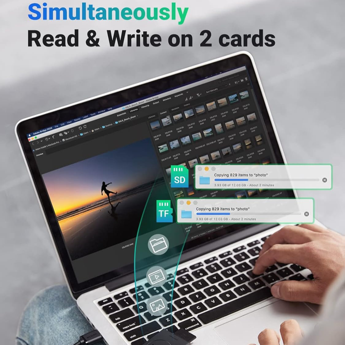 UGREEN 2-in-1 USB 3.0 SD/TF Card Reader /20250